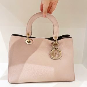 Dior Light Pink Leather Diorissimo Medium Bag